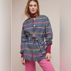 Anthropologie DOLAN Blue Striped Jacket
